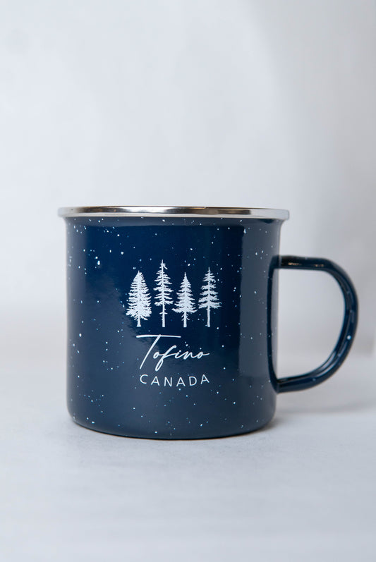 Trees Navy Camp Mug