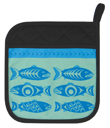 Salmon In The Wild Potholder